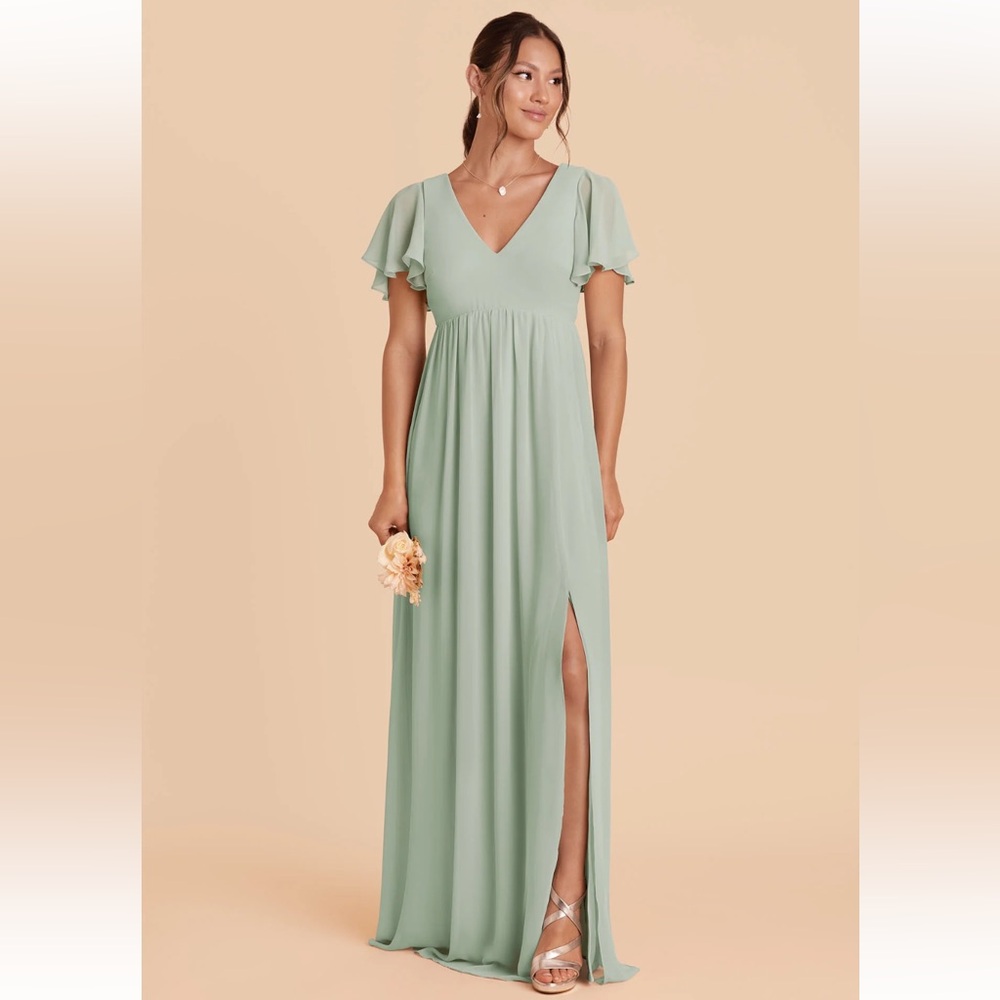 Birdy Grey Hannah chiffon Sage  Green Dress
